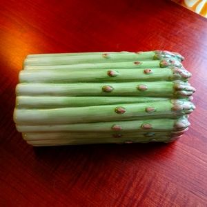 1980s Fitz and Floyd Porcelain asparagus fish
